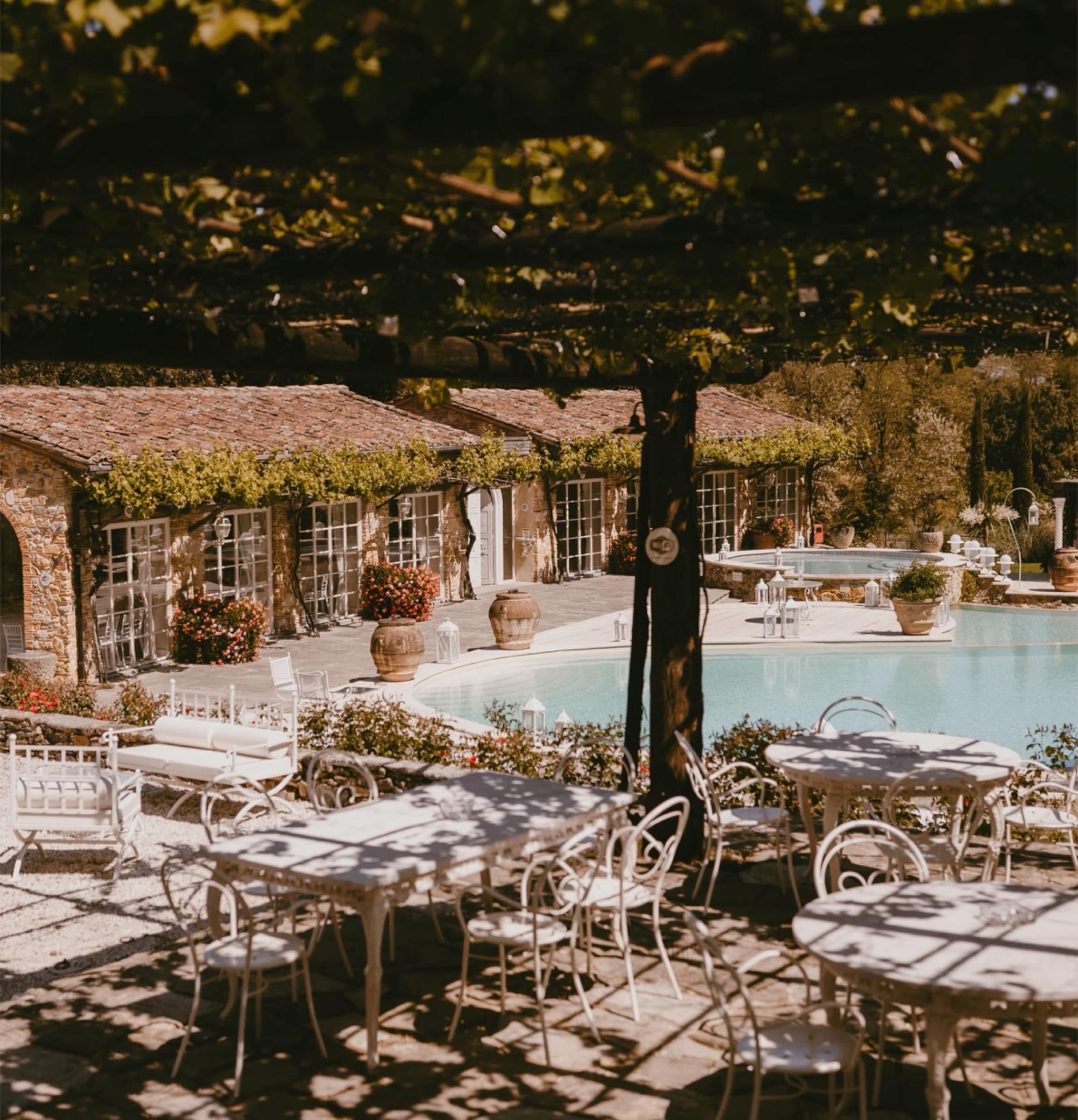 The pool terrace